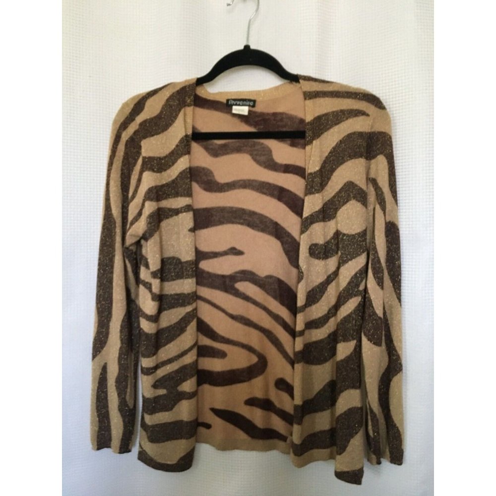 Avvenire Sweater Gold Metallic Size Med/Large Beige Brown SW1